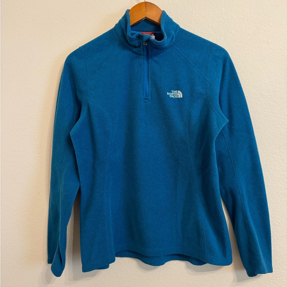The north face women’s fleece sweater polartec classic blue medium